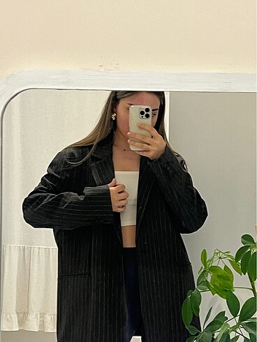 Stradivarius çizgili blazer