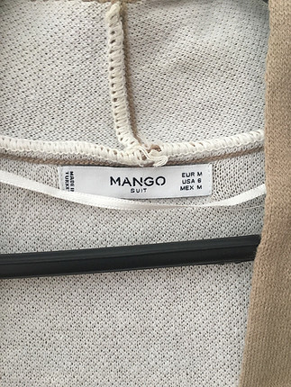 m Beden Mango krem uZun hırka