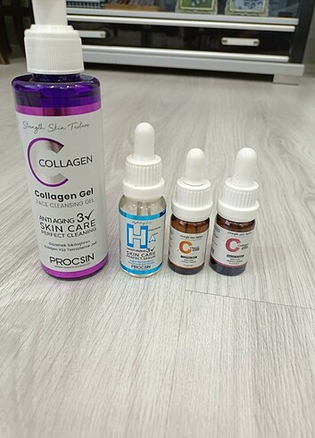 C vit. Collagen. Hyaluronikasit cilt temizleme jeli