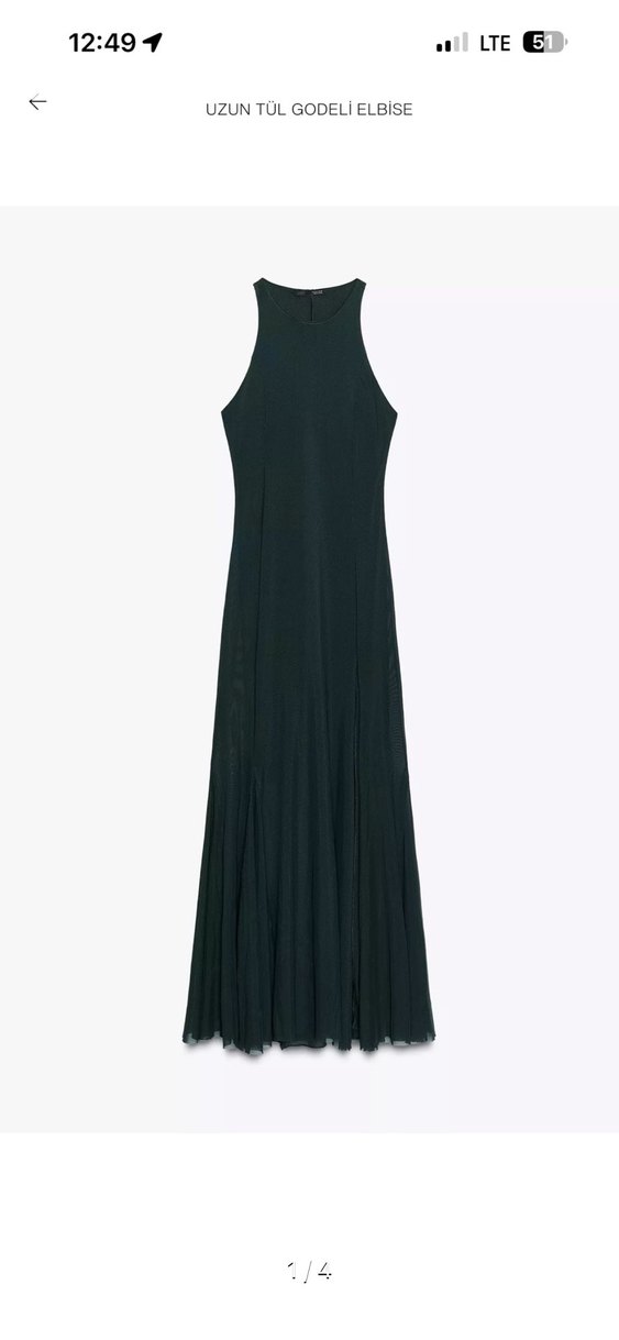 ZARA UZUN TÜL GODELİ ELBİSE - Görsel 2