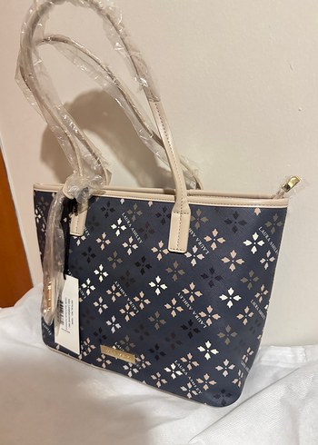 Laura Ashley Gri Desenli Kadın Çanta - Görsel 6