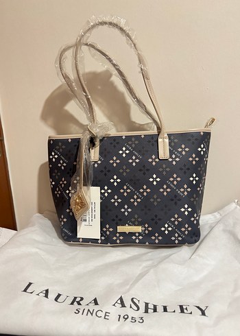 Laura Ashley Gri Desenli Kadın Çanta - Görsel 3