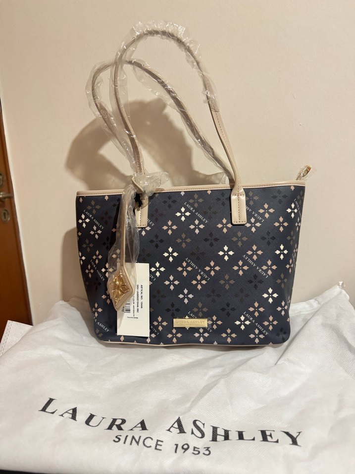 Laura Ashley Gri Desenli Kadın Çanta - Görsel 3