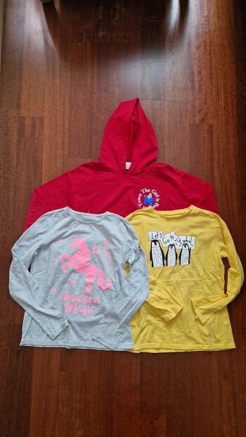 3lü uzun kollu baharlık tshirt