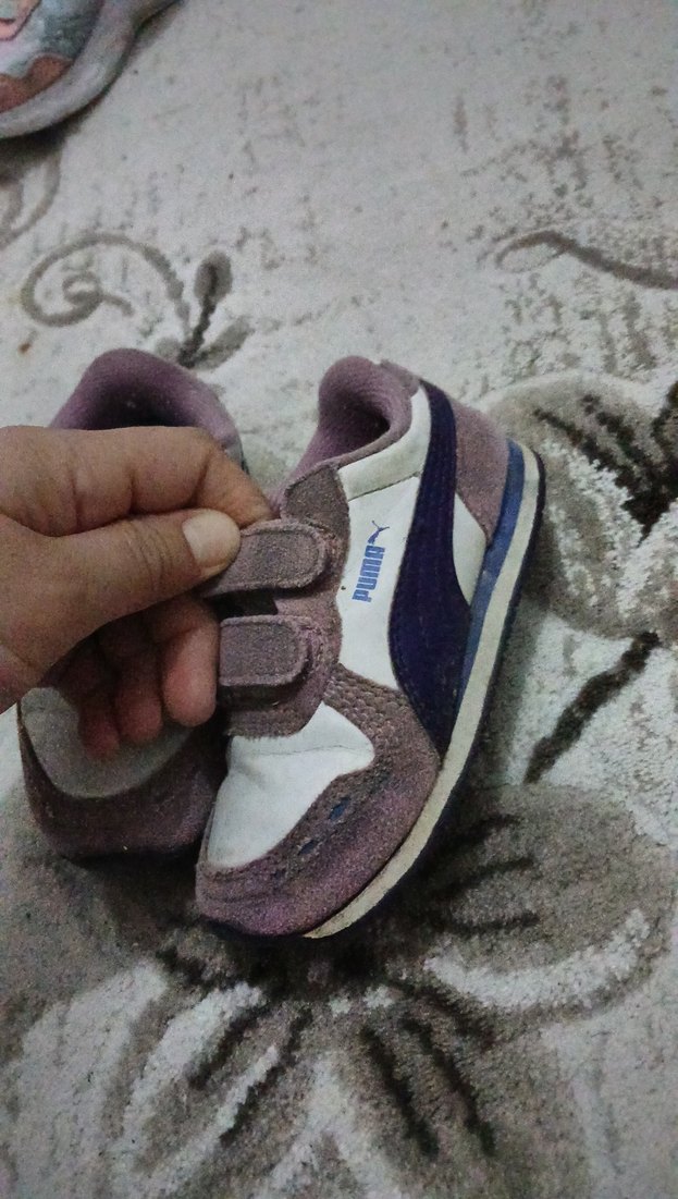 Kız Çocuk Mor Süet Cırt Cırtlı Spor Ayakkabı - Görsel 2