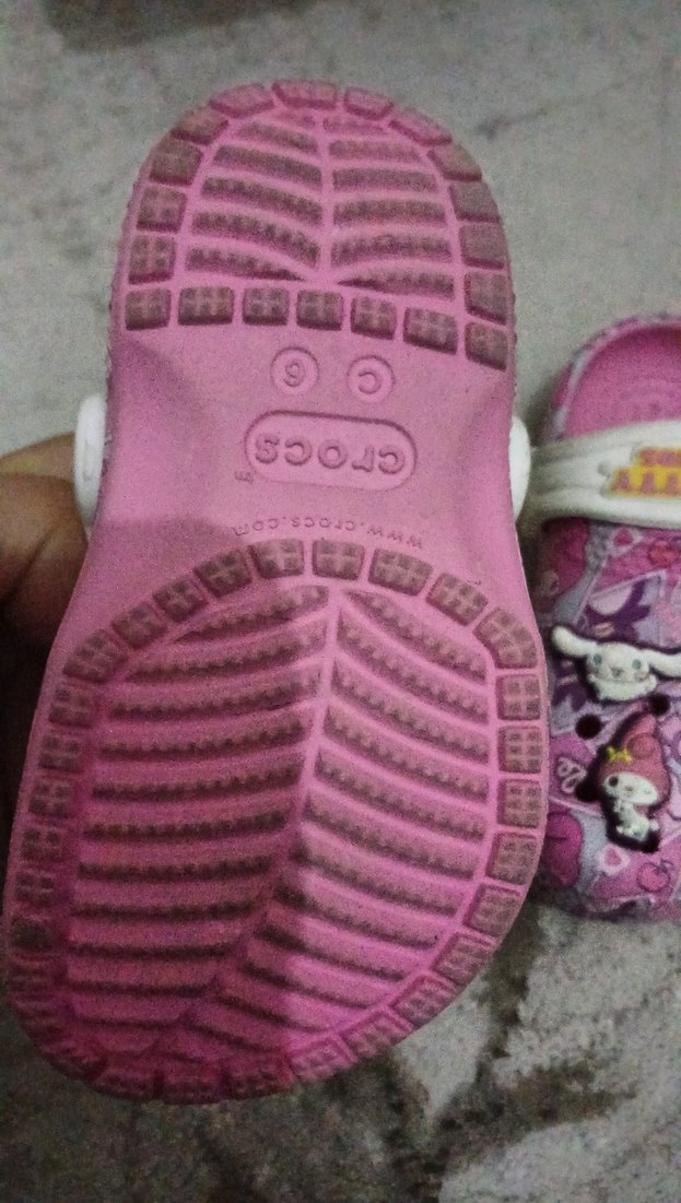 Kızlar için pembe baskılı tokalı terlik - Görsel 3