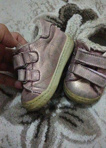 Kız Bebek Pembe Kürklü İlk Adım Ayakkabısı - Görsel 2