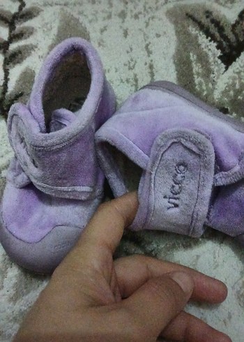 Kız Çocuk Mor Polar Ev Terliği Velcro - Görsel 3