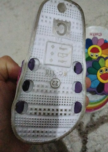 Renkli Kız Çocuk Terlikleri Velcro Bantlı - Görsel 2