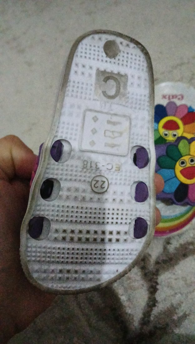 Renkli Kız Çocuk Terlikleri Velcro Bantlı - Görsel 2