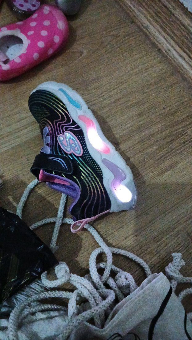 Mor Bağcıklı Renkli Kız Çocuk Spor Ayakkabı - Görsel 3