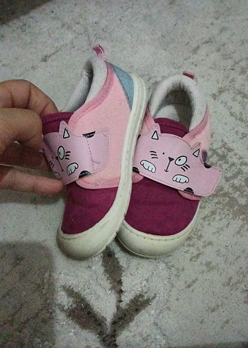 Kedili Pembe Kız Çocuk Spor Ayakkabı - Görsel 2