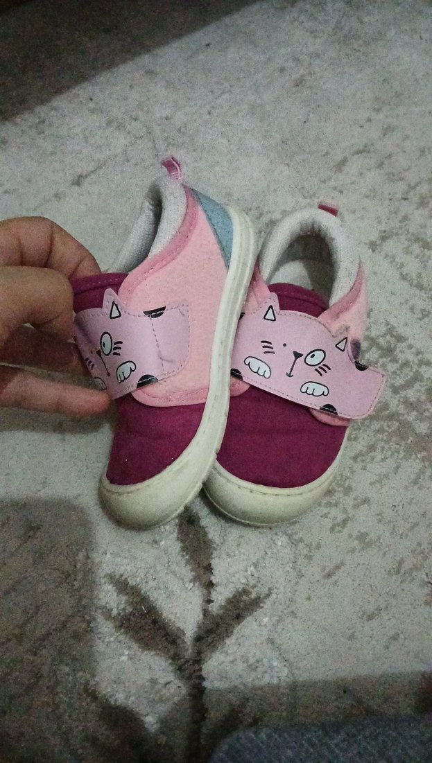 Kedili Pembe Kız Çocuk Spor Ayakkabı - Görsel 2