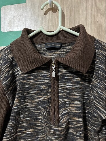 Polo Garage uzun kollu yarım fermuar crop