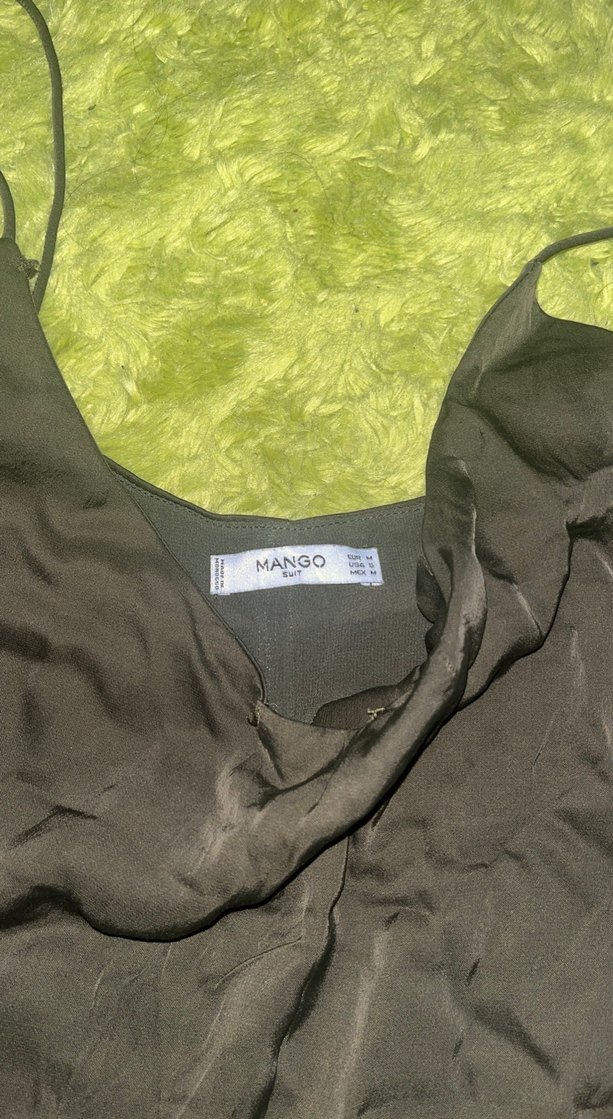 Siyah Drapeli Askılı Kadın elbise - Görsel 2