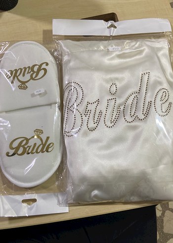 Beyaz Parlak Midi Kadın Sabahlık - Görsel 3