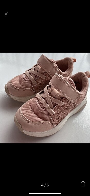 24 Beden pembe Renk H&M pembe simli spor ayakkabı