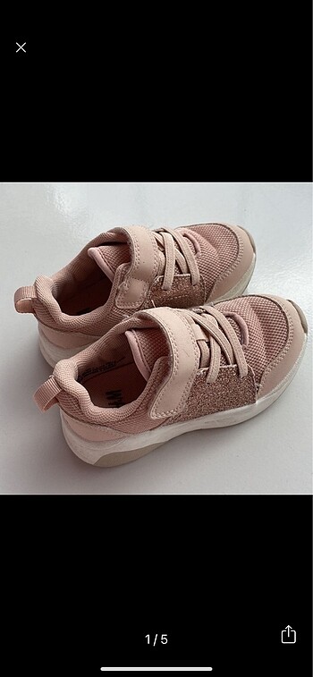 H&M pembe simli spor ayakkabı
