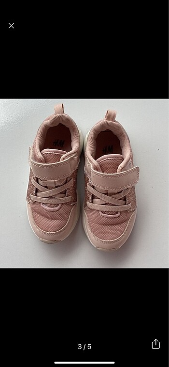 24 Beden H&M pembe simli spor ayakkabı