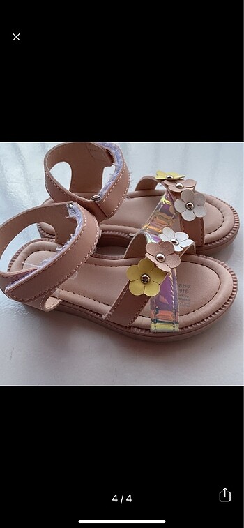 Polaris Polaris Pembe Çiçekli Sandalet