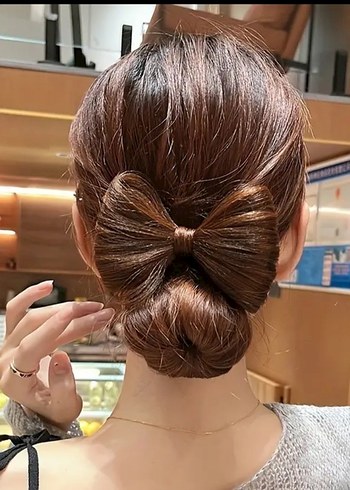Minimalist Kahverengi Fiyonk Saç Tokası
