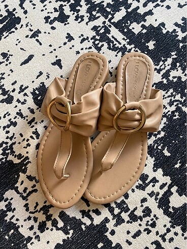 İ love shoes nude terlik