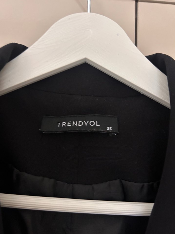 Siyah Midi Kadın Blazer Ceket - Görsel 2