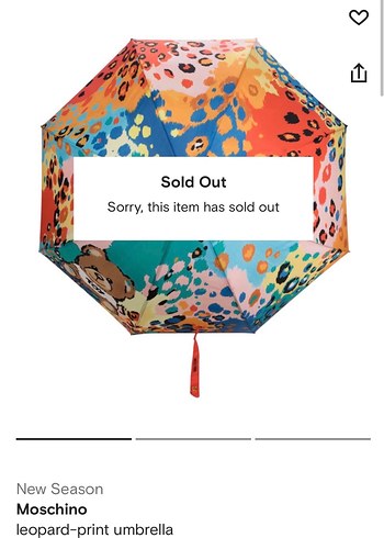 Moschino leopard-print umbrella şemsiye - Görsel 4