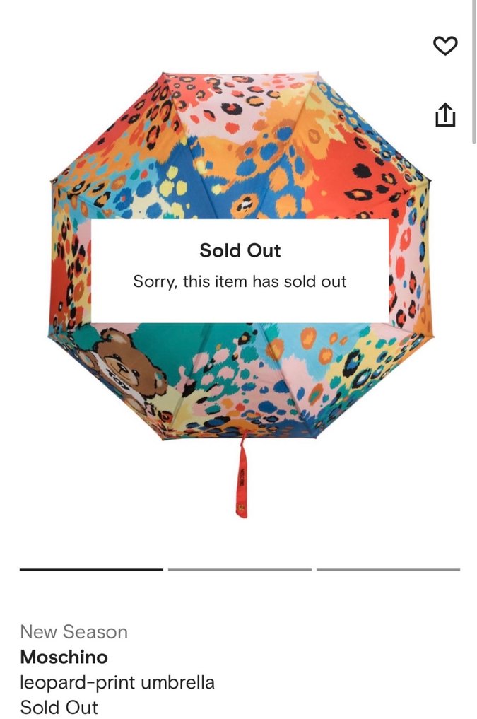 Moschino leopard-print umbrella şemsiye - Görsel 4