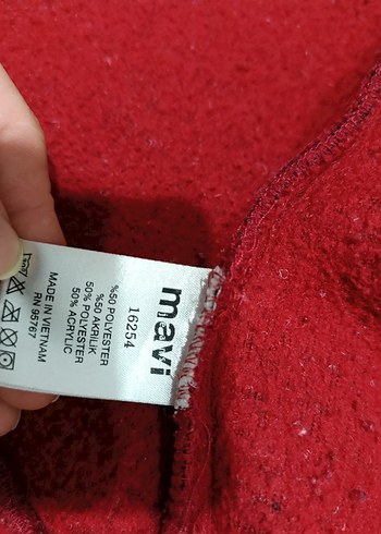 MAVİ Kırmızı Kadın Polar Ceket - Görsel 3