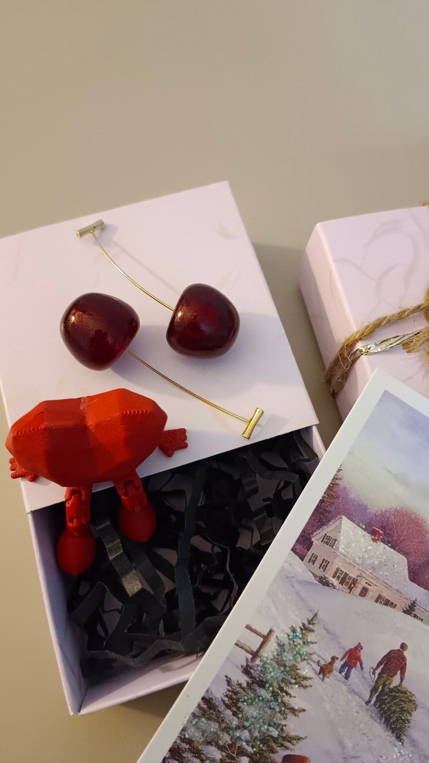 Bordo Renkli Hediye Seti ve Kış Temalı Kart - Görsel 4