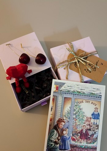 Bordo Pastel Hediye Seti ve Kart - Görsel 5