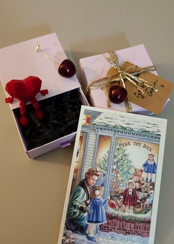 Bordo Pastel Hediye Seti ve Kart - Görsel 3