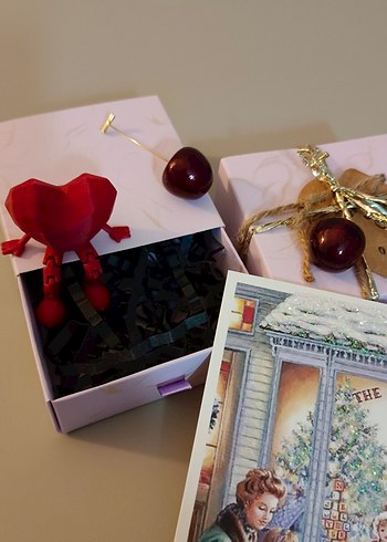 Bordo Pastel Hediye Seti ve Kart - Görsel 4