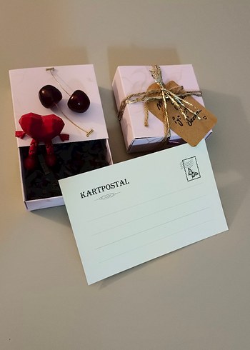 Pembe Hediyelik Set ve Kart - Görsel 2