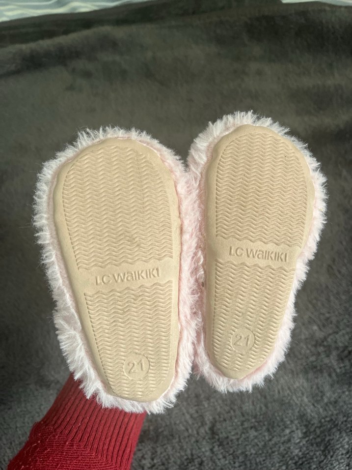 Kız Çocuk Pembe Kürklü Ev Terliği - Görsel 2