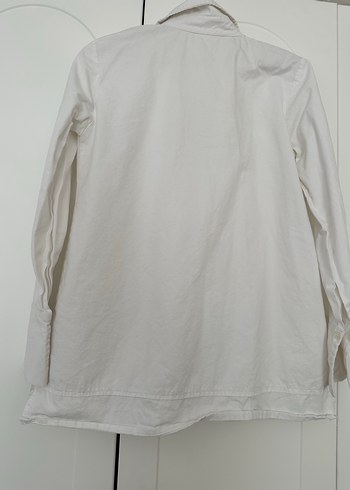 Düğmeli Beyaz  Kadın Gömlek - Görsel 3