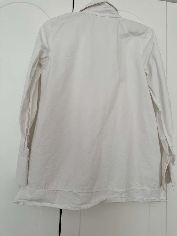 Düğmeli Beyaz  Kadın Gömlek - Görsel 3