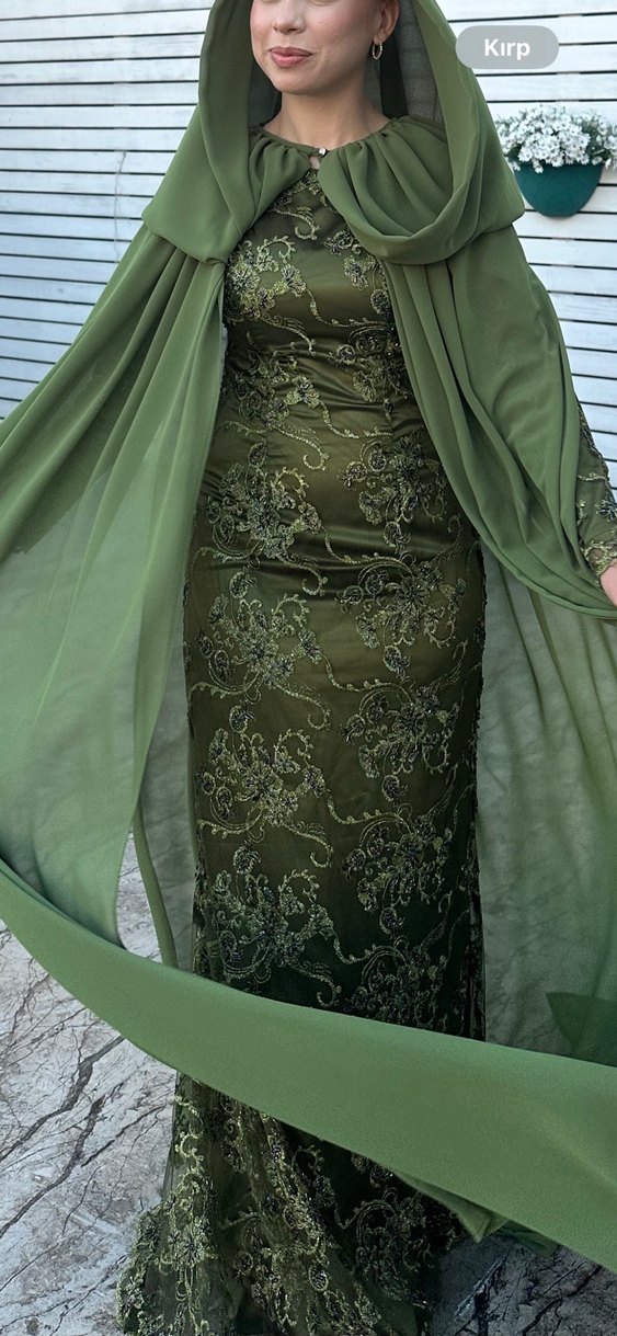 Pelerinli kına elbisesi - Görsel 2