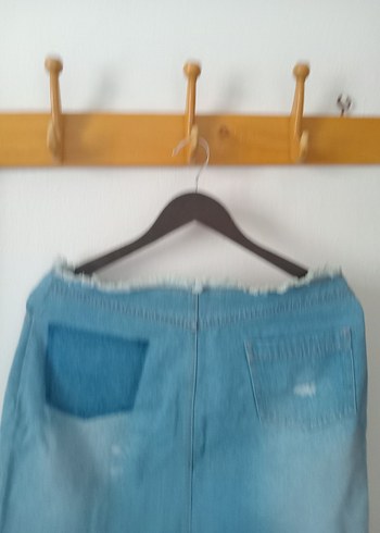 m Beden Mavi Mini Denim Etek