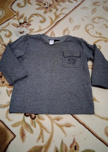 Erkek Çocuk Gri Uzun Kollu Sweatshirt