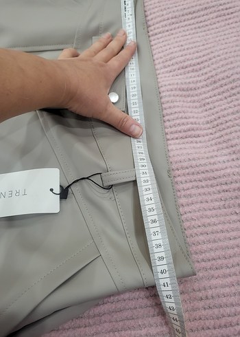 Vizon Suni Deri Havuç Pantolon - Görsel 2