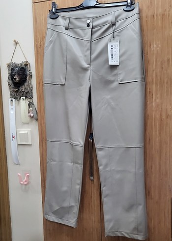 Vizon Suni Deri Havuç Pantolon - Görsel 7