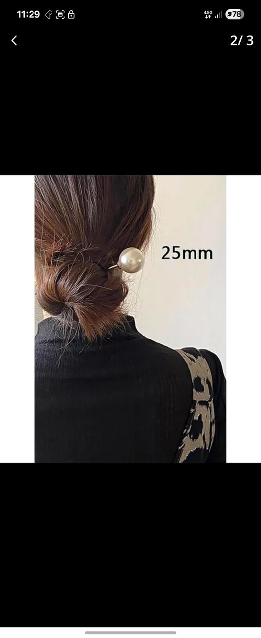 İnci Topuz Saç Tokası - Görsel 5