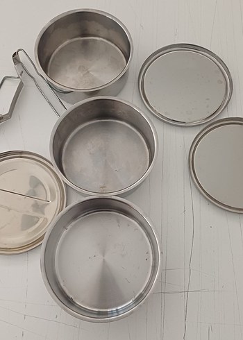 3lu yemek tası #çelik - Görsel 2