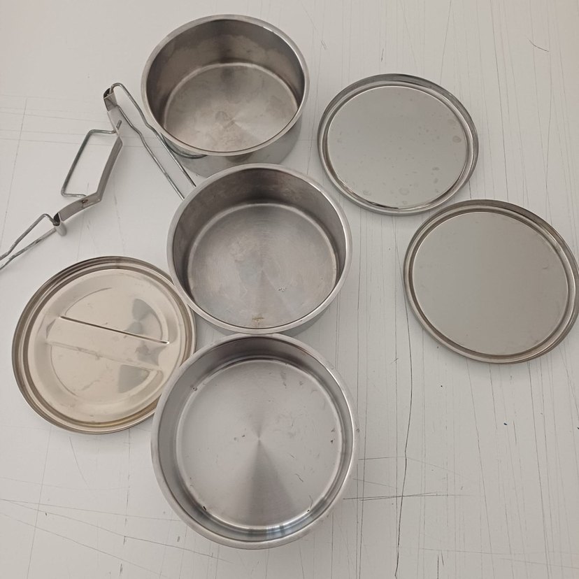 3lu yemek tası #çelik - Görsel 2