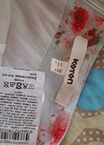 Pembe Çiçek Desenli Uzun Etek - Görsel 2