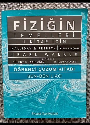 FİZİĞİN TEMELLERİ 1. ÇÖZÜM KİTABI