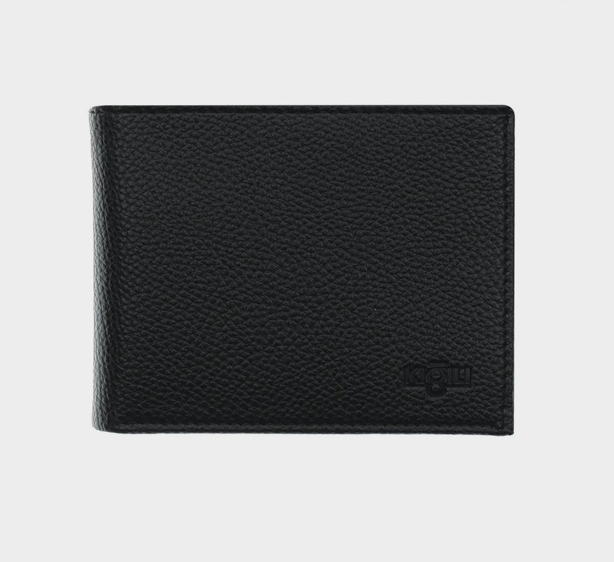 Kiğılı Düz Siyah Erkek Cüzdanı - Görsel 5