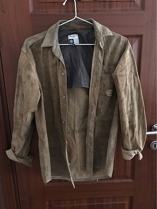Vintage hafif süet tarz gömlek ceket